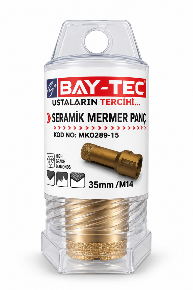 MK0289-15 Seramik Mermer Delme Panç 35 mm