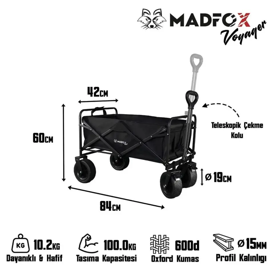 MADFOX Voyager Katlanır Çok Amaçlı Taşıma Arabası