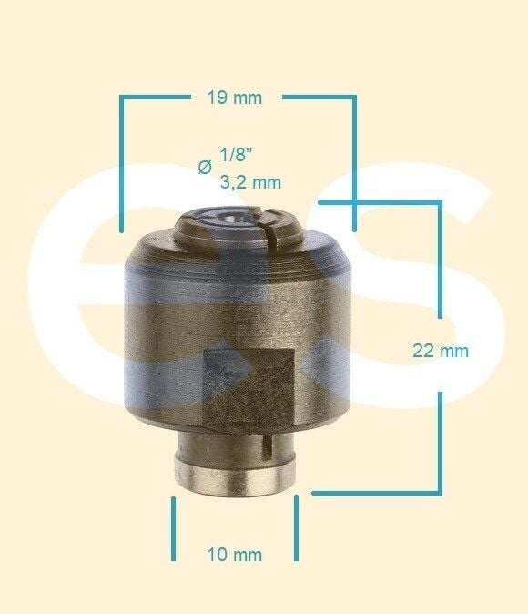 BOSCH Somunlu Pens Seti 1/8'' 3,2 mm (Kalıpçı Taşlama - Freze için)