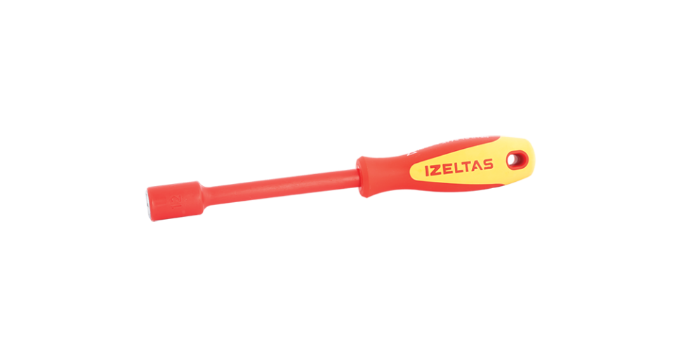 İZELTAŞ 1000V Süngüsü İzoleli Lokma Tornavida (Ölçü Seçiniz)