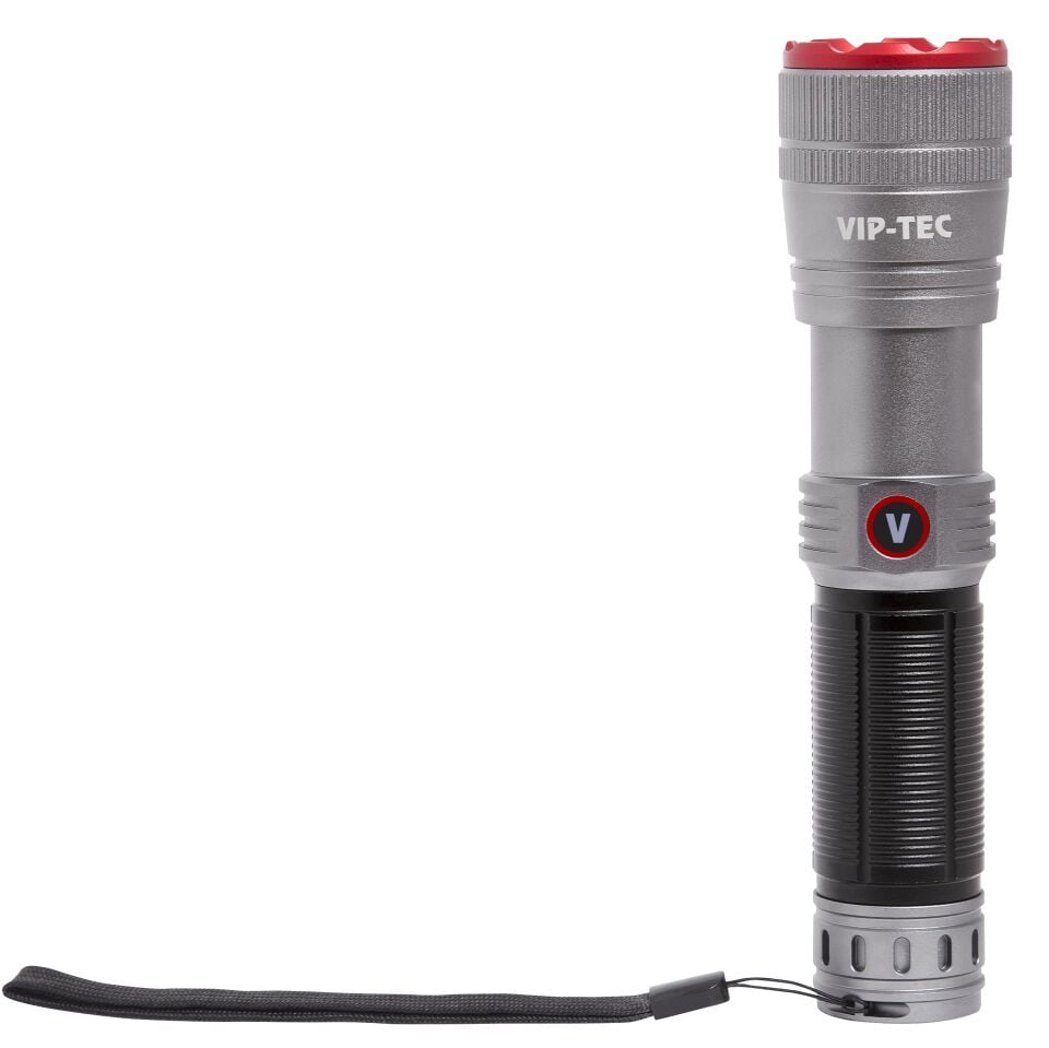 VIPTEC VEGA LT Şarjlı Uzun Menzilli Alüminyum El Feneri 1000 Lümen (VT891207)