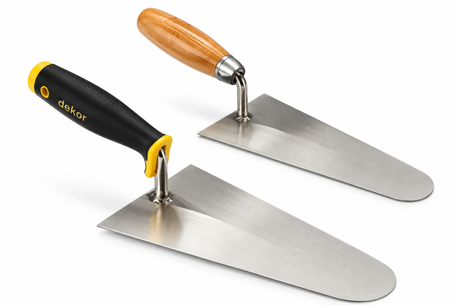 Dekor Yay Çeliği Sıva Malası Ahşap Sap 22 CM