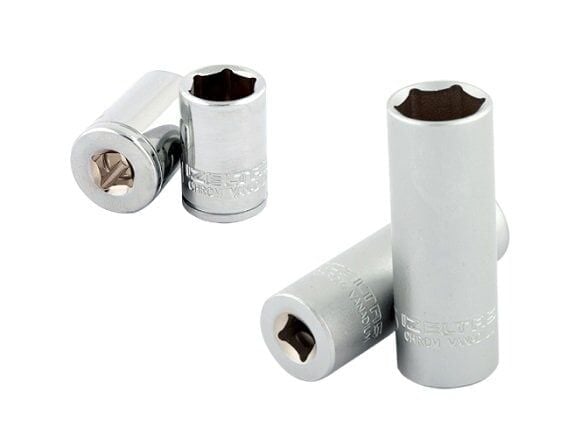 İZELTAŞ 1/4'' Kare Soket Kısa - Uzun Altıköşe Lokma Anahtar (Ölçü Seçiniz)