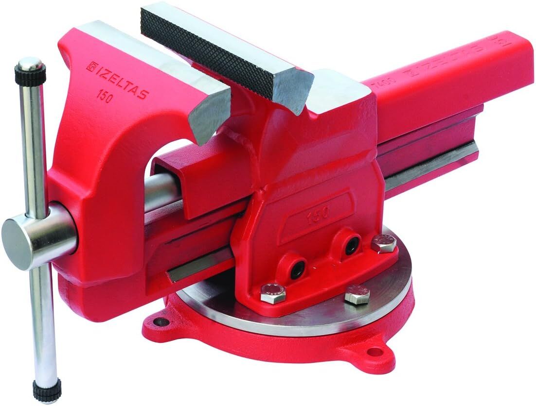 İZELTAŞ Dövme Çelik Mengene (Döner Tabla Dahil) 125 mm