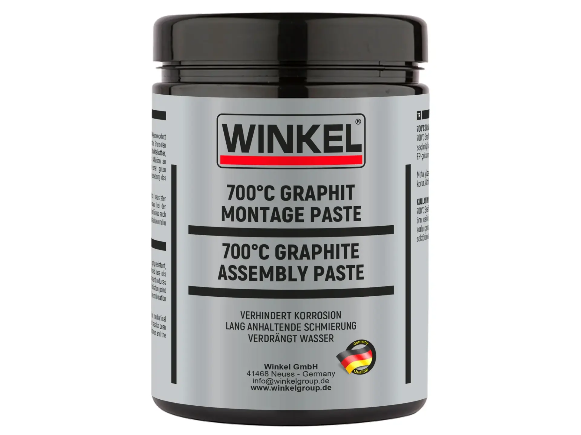 WINKEL 150218 Yüksek Isı Gres Yağı - Graphit Montage Paste 700 °C Derece 1 kg