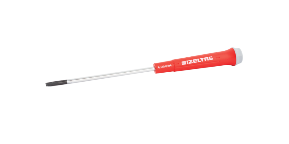 İZELTAŞ 4500 Düz Uçlu Elektronik - Klemens Tornavida (Ölçü Seçiniz)