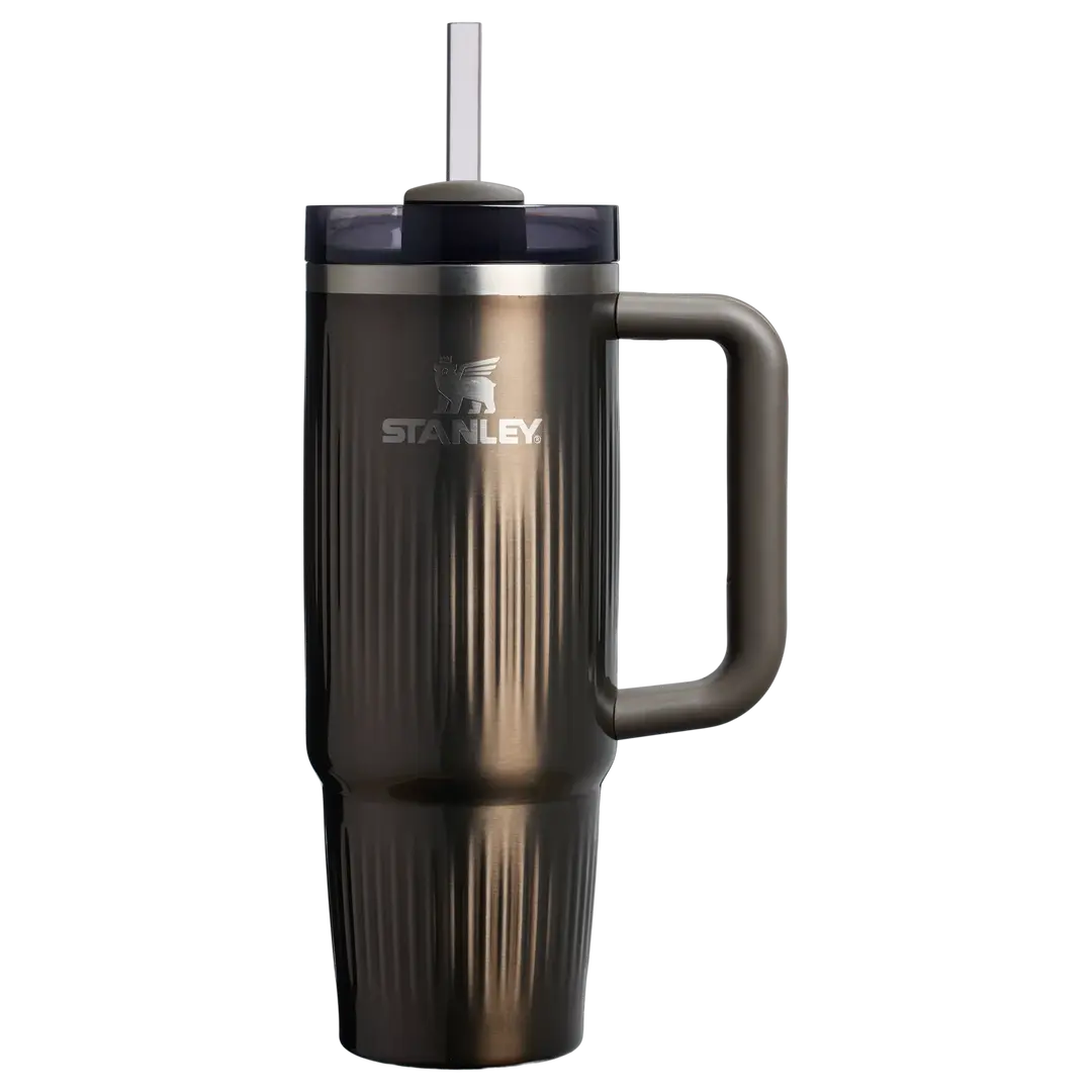 Stanley Quencher Fluted Pipetli Termos 0.89 Lt - Gunmetal Shine