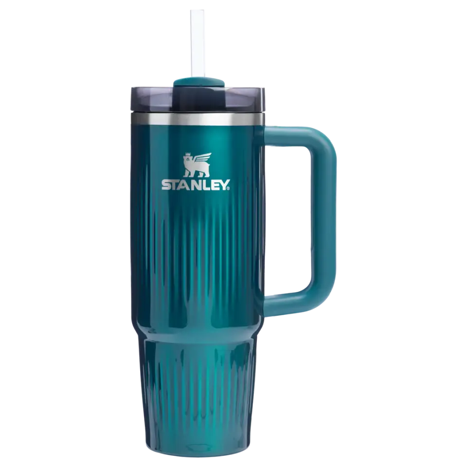 Stanley Quencher Fluted Pipetli Termos 0.89 Lt - Açık Mavi