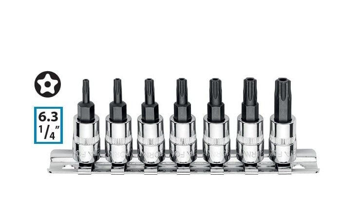 CETA-FORM C08S-RTR  7 Parça 1/4''  Delikli Torx Uçlu Lokma Takımı