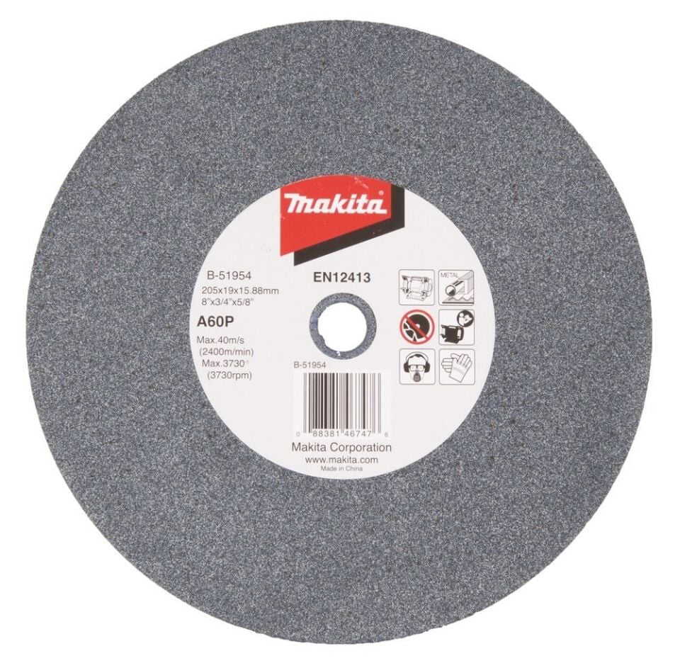 MAKİTA 205x19x15,8 mm NK Bileme Taşı 60 kum GB 801  İçin (B-51954)