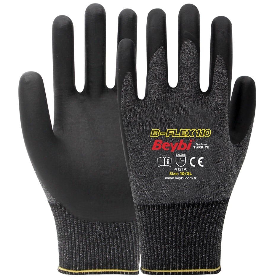 BEYBİ B-Flex 110 B-Flex110 Likralı Köpük Nitril Eldiven No:9