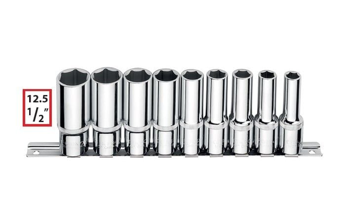 CETA-FORM C24-RH09 9 Parça 1/2 '' 6 Köşe Derin Lokma Anahtar Takımı