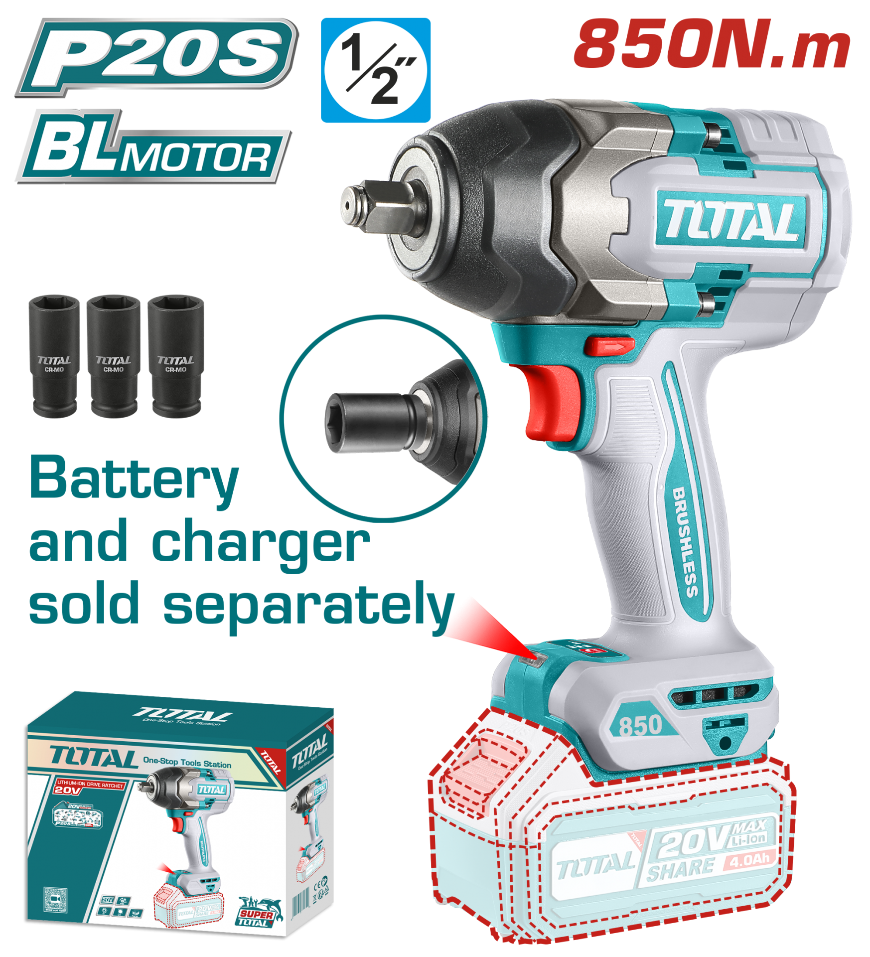 Total LI-ION AKÜLÜ SOMUN SÖKME (SOLO) TIWLI20851