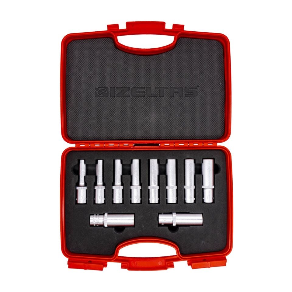 İZELTAŞ 1/4” Derin Lokma Anahtar Takımı 14 Parça (1108006010)