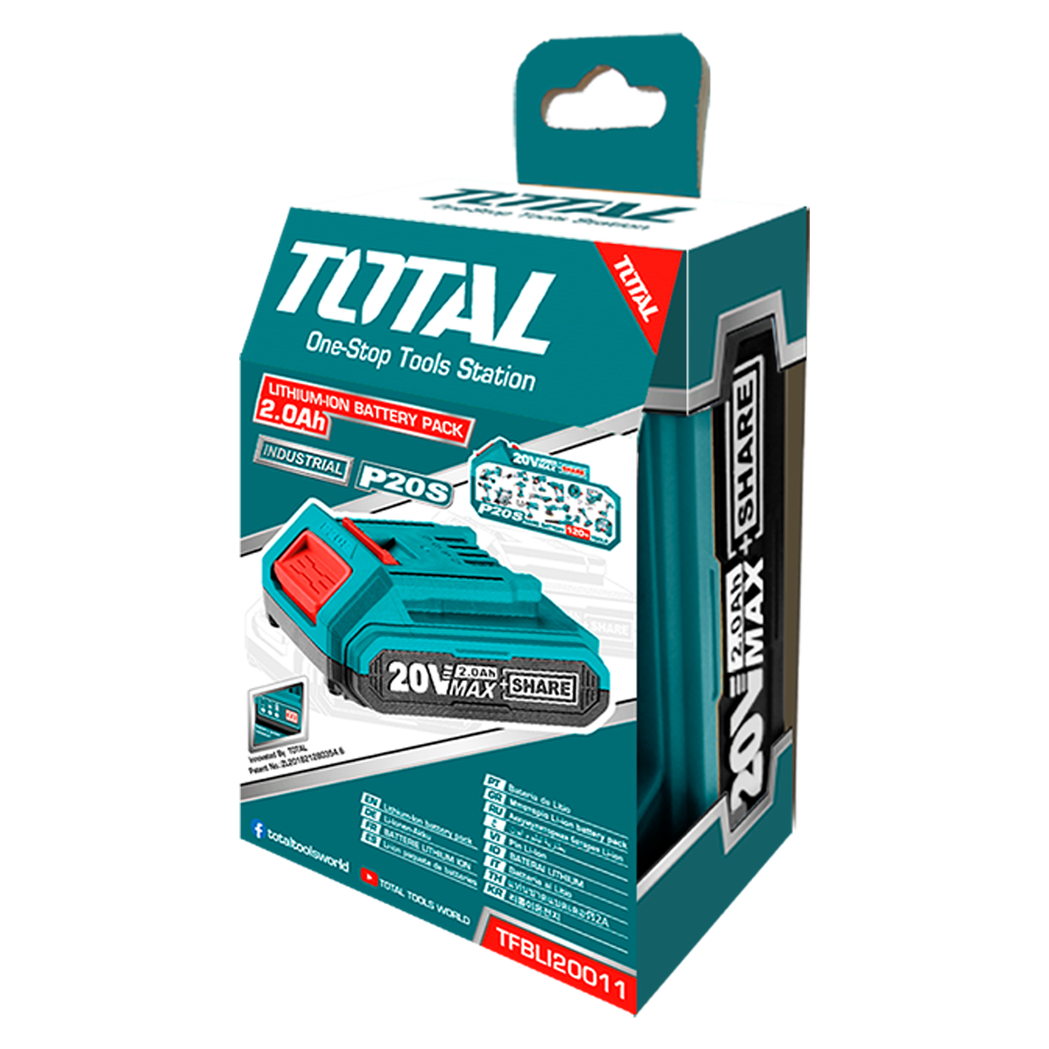 Total LI-ION BATARYA 20V 2.0 AH TFBLI2001