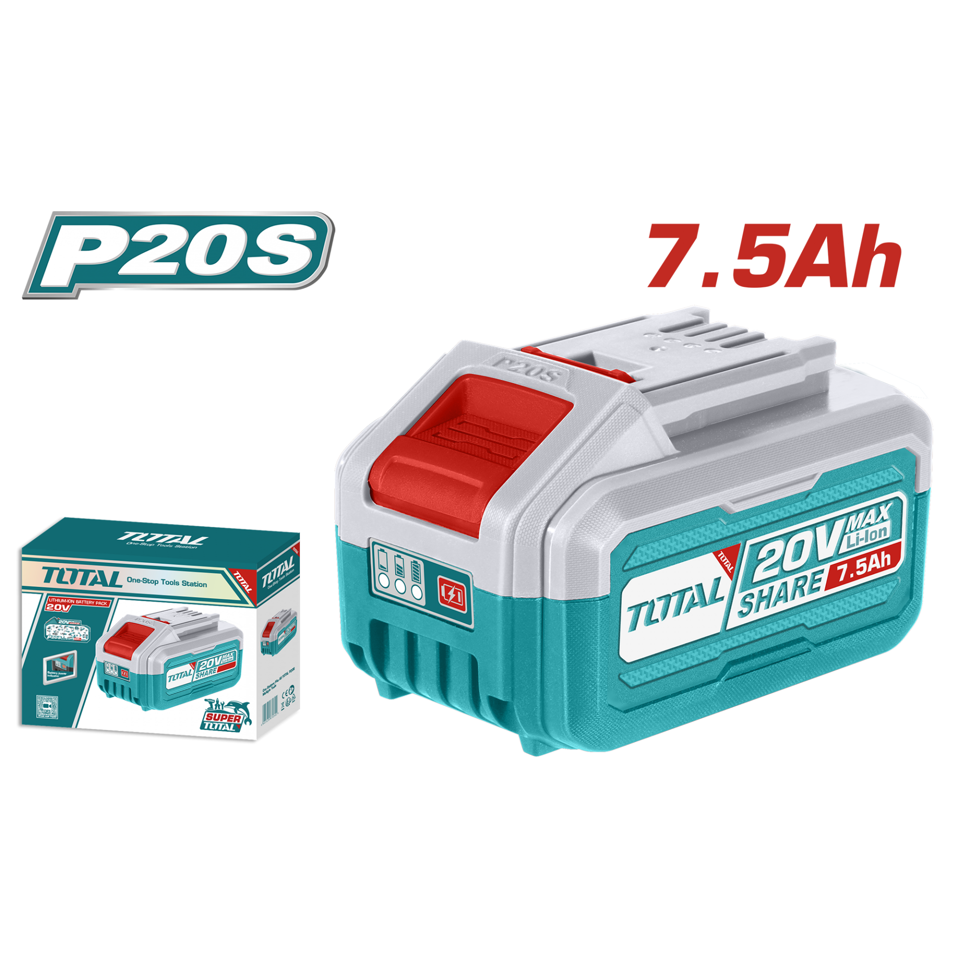 Total 7.5 AH 20V LİON BATARYA TFBLI2075
