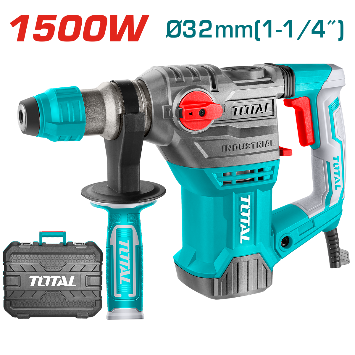 Total SDS PLUS 4KG KIRICI DELİCİ 1500W TH1153216