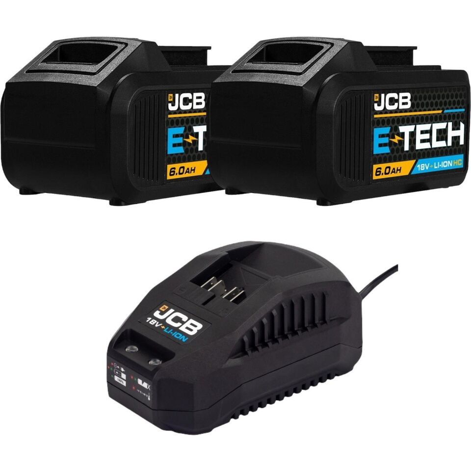 JCB 18 Volt Akü Paketi (2x6.0 Ah Akü + 1xHızlı Şarj Cihazı)