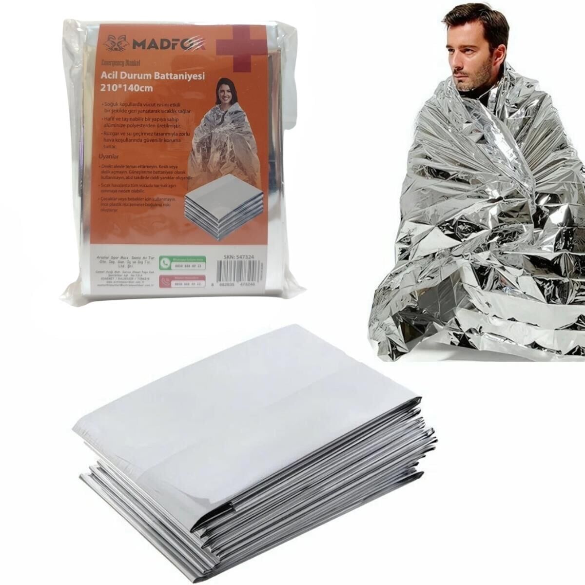 MADFOX Acil Durum Battaniyesi 210x140 cm (Emergency Blanket)