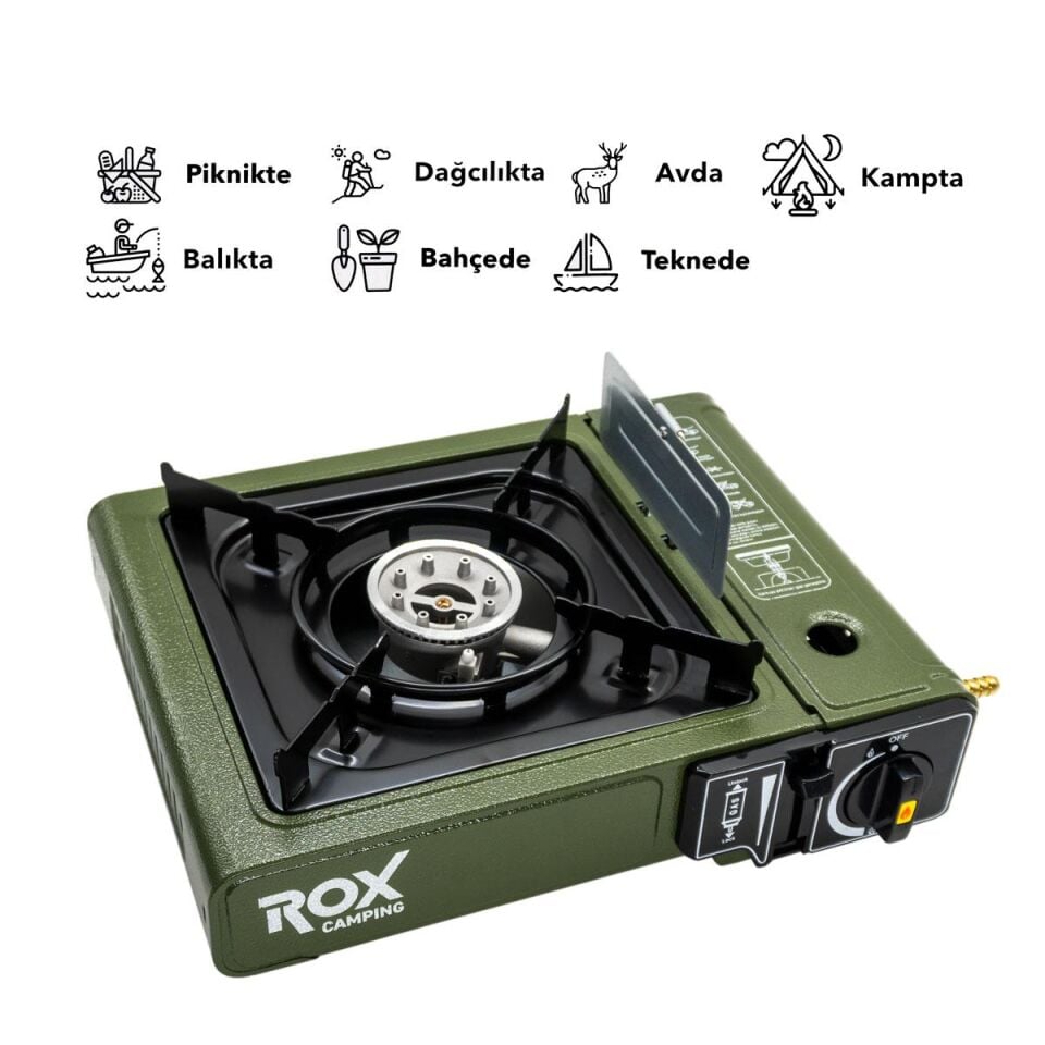 ROX Camping Portatif Kamp Ocağı Haki (153CAMP0188)