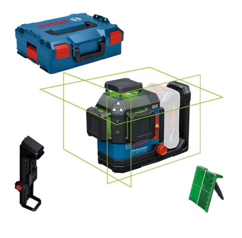BOSCH EXPERT EXLL 18V-120-33 CG Akülü Yeşil Lazer Terazi 3x360 Derece (Akü ve Şarj Aleti Hariç)