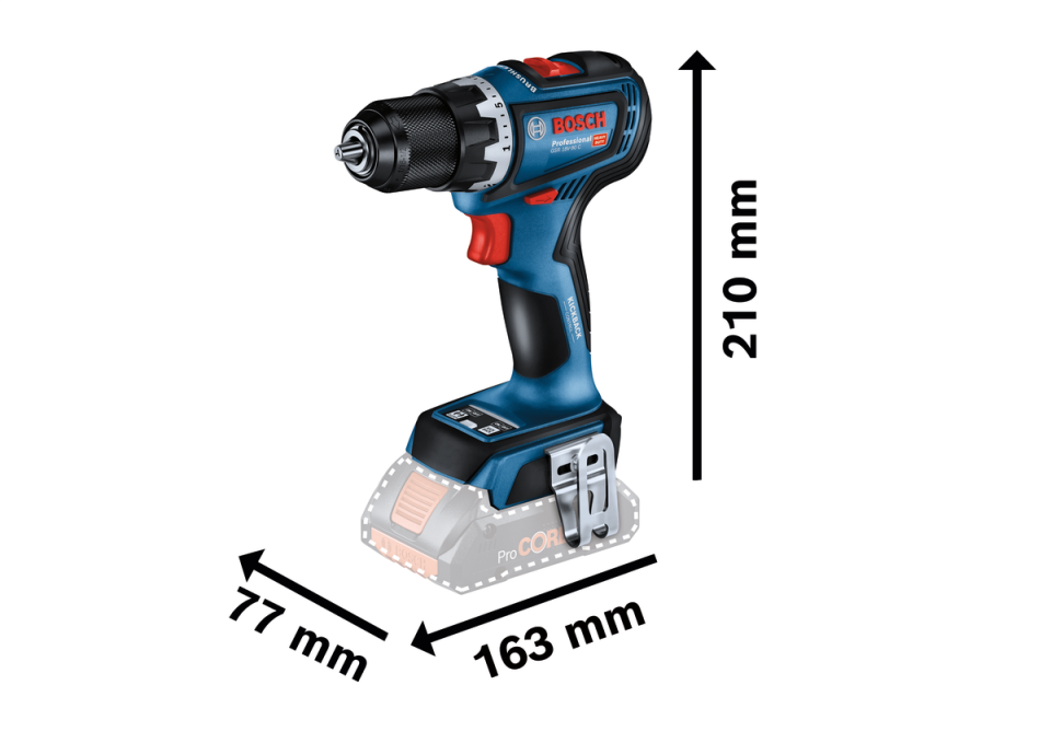 BOSCH GSR 18V-90 C Kömürsüz Şarjlı Matkap 18 Volt (Akü ve Şarj Aleti Hariç)