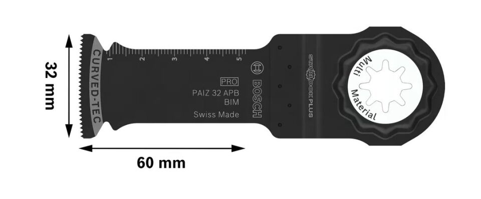 BOSCH PRO PAIZ 32 APB Ahşap - Metal İçin Daldırmalı Uzun Raspa Bıçağı