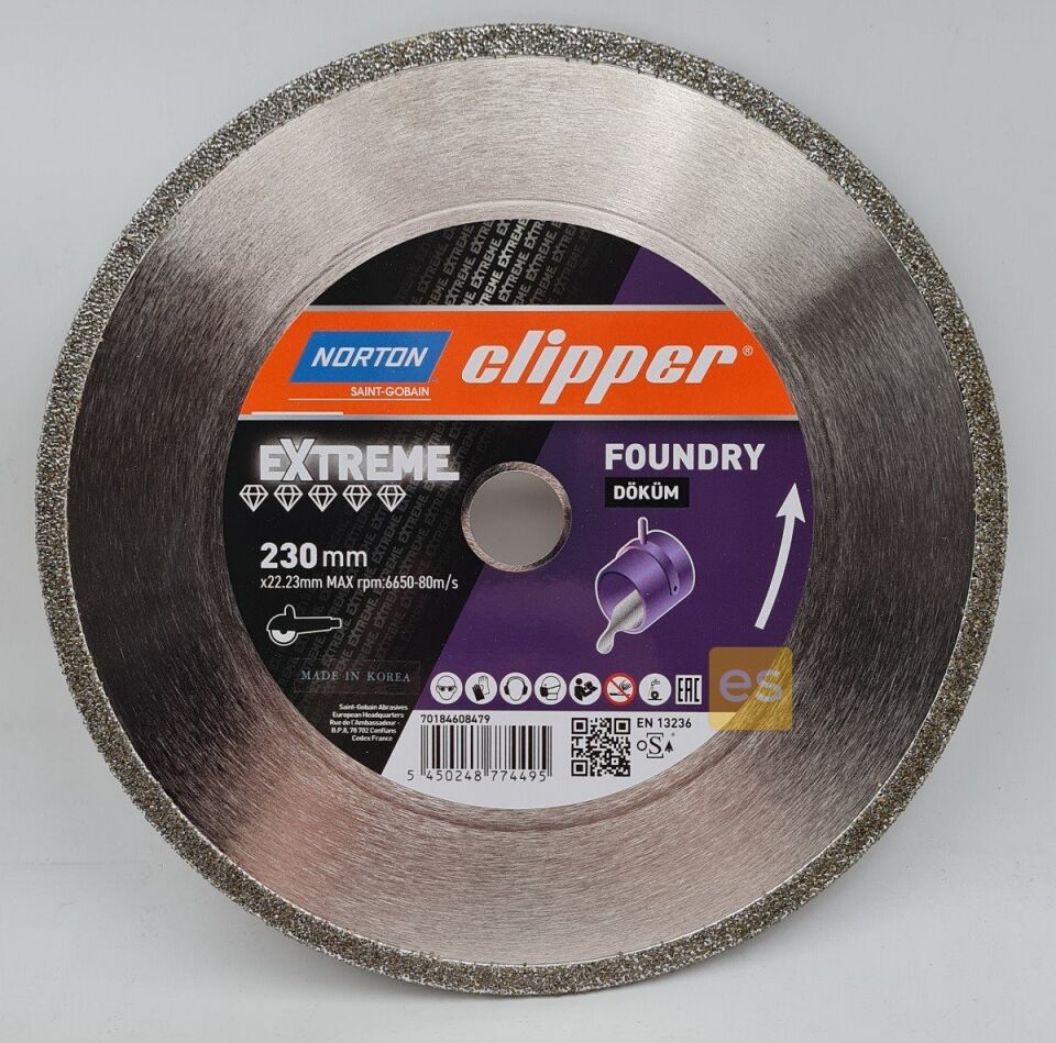 NORTON Clipper Extreme Foundry 230 mm Elmas Döküm Kesme Testeresi - Disk (Taşlamalar için)