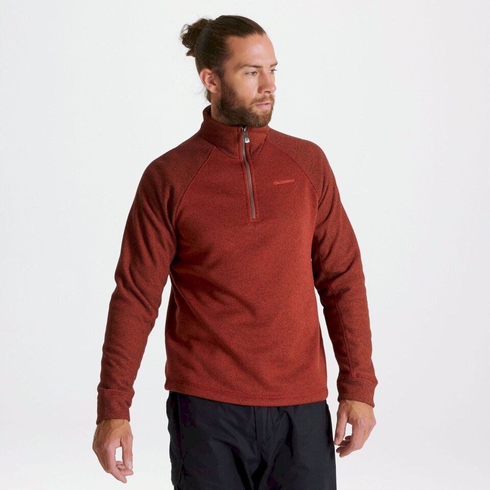 CRAGHOPPERS Barker Yarım Fermuar Flc Polar Bordo