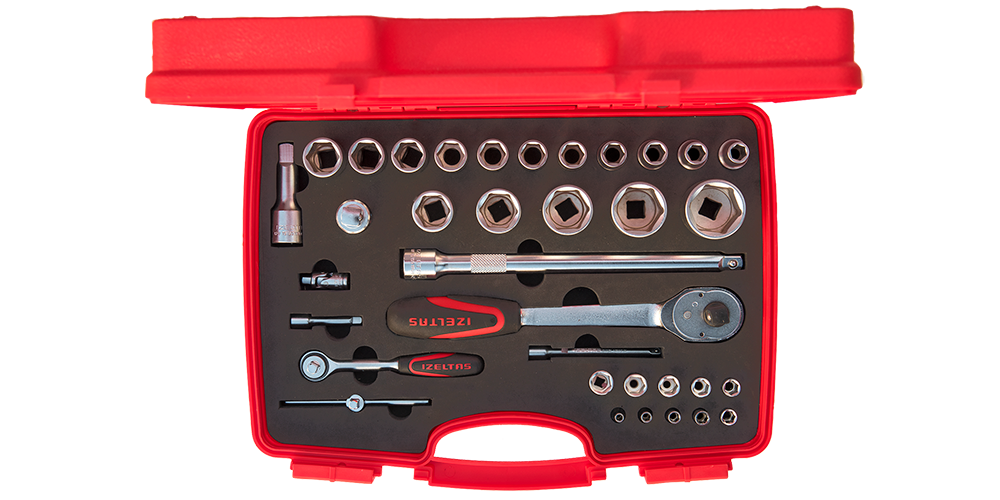 İZELTAŞ 1/4'' - 1/2'' Altı Köşe Lokma Takımı 35 Parça (1113 00 1038)