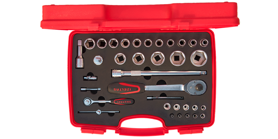 İZELTAŞ 1/4'' - 1/2'' Altı Köşe Lokma Takımı 35 Parça (1113 00 1038)