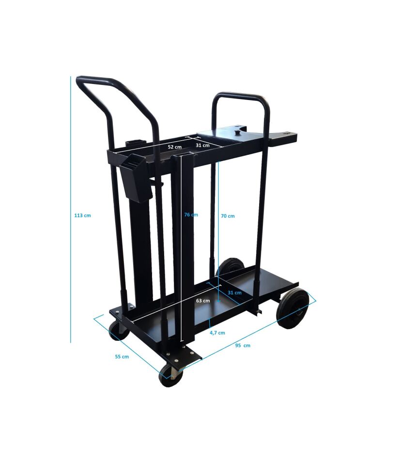 UNIARC Kaynak Makina Taşıma Arabası Tekerlekli Tip 3