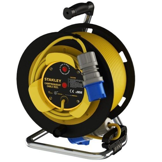 Stanley ST-CC Serisi Kamp ve Karavan Tipi 1 Soketli 25+2 Metre Makaralı Kablo IP44