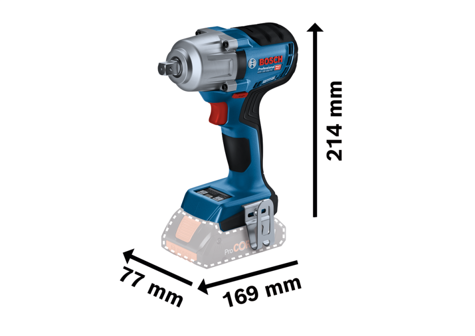 BOSCH GDS 18 V-450 PC Şarjlı Somun Sıkma Makinası 450 Nm 18 Volt (Akü ve Şarj Aleti Hariç)