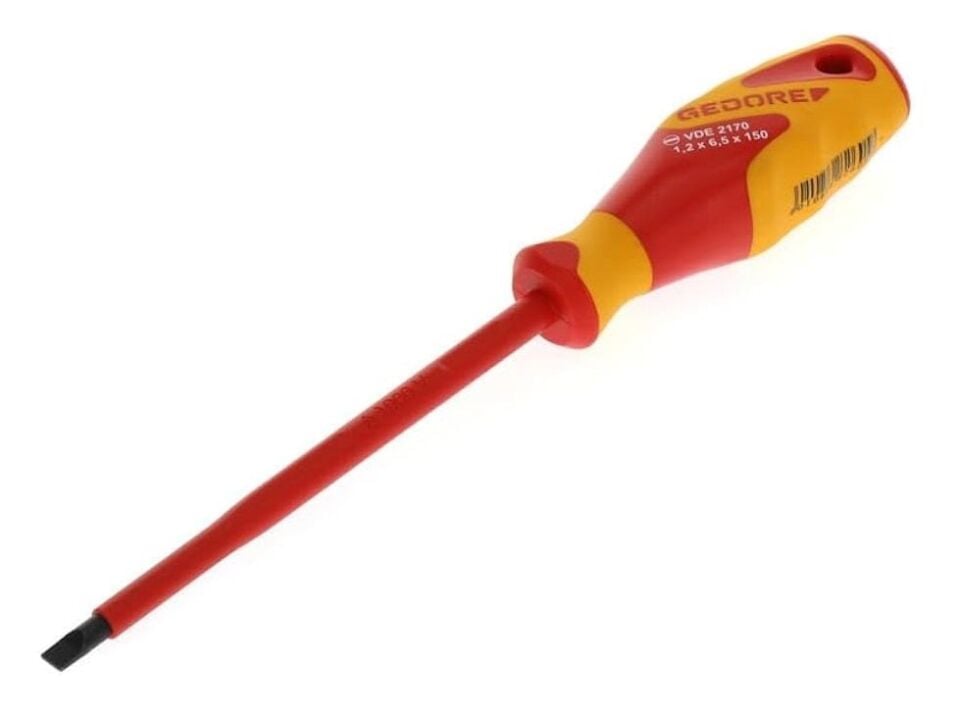 GEDORE VDE 2170 1000 Volt İzoleli 6.5 mm Düz Tornavida