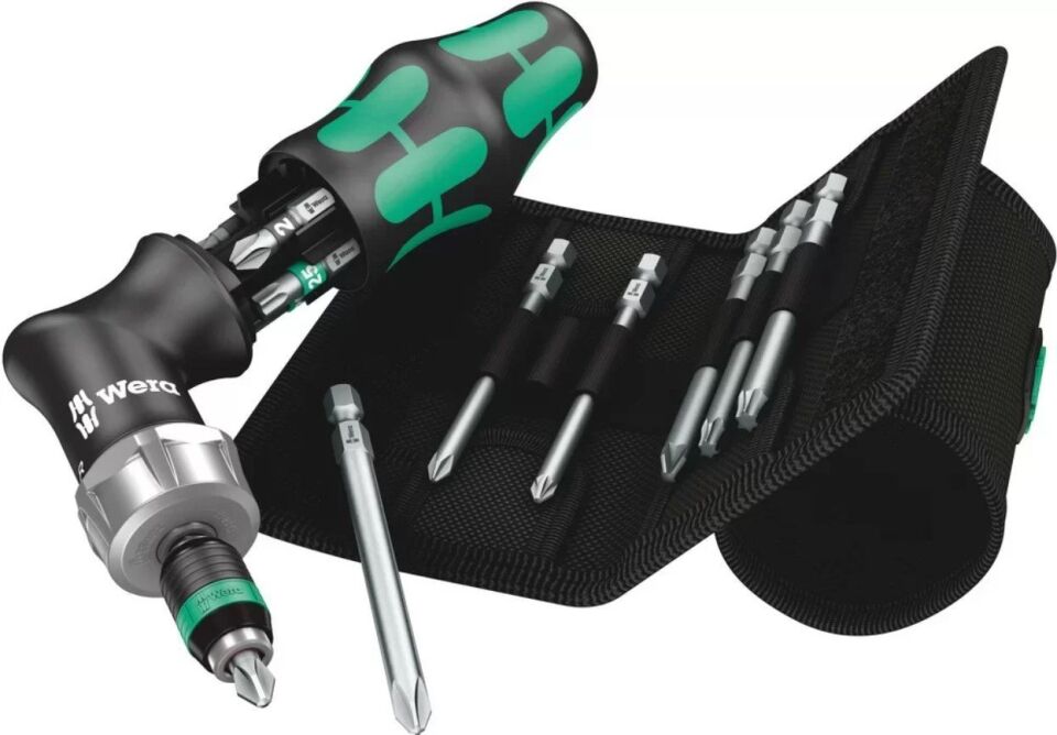 WERA Kraftform Kompakt RA4 Tabanca Tip Cırcır Tornavida Seti