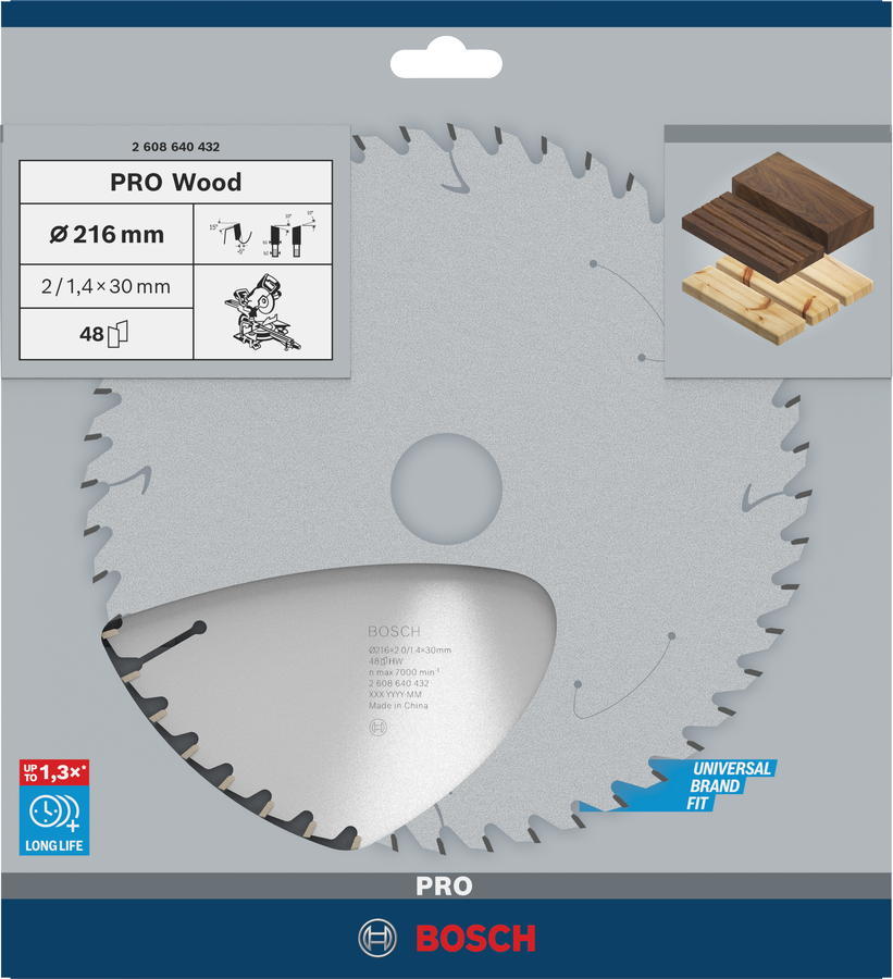 BOSCH Pro Wood 216 mm 48 Diş Ahşap Daire Testere Bıçağı