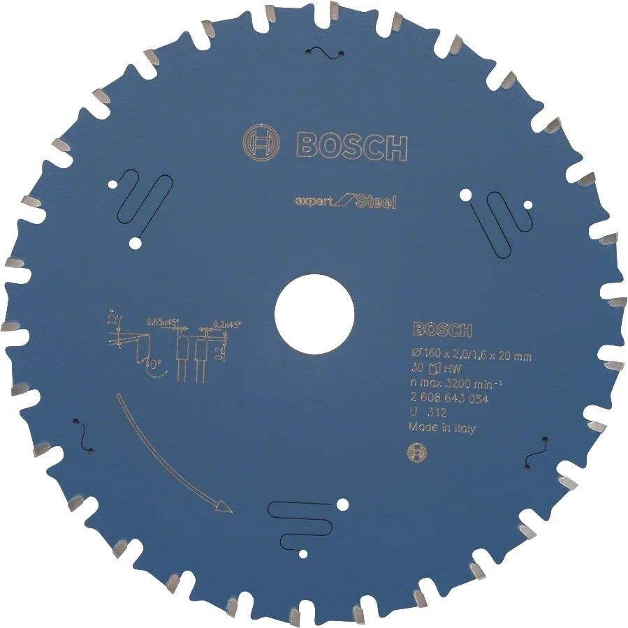 BOSCH 160x20x2.0 mm 30 Diş Expert for Metal Elmas Uçlu Daire Testere Bıçağı