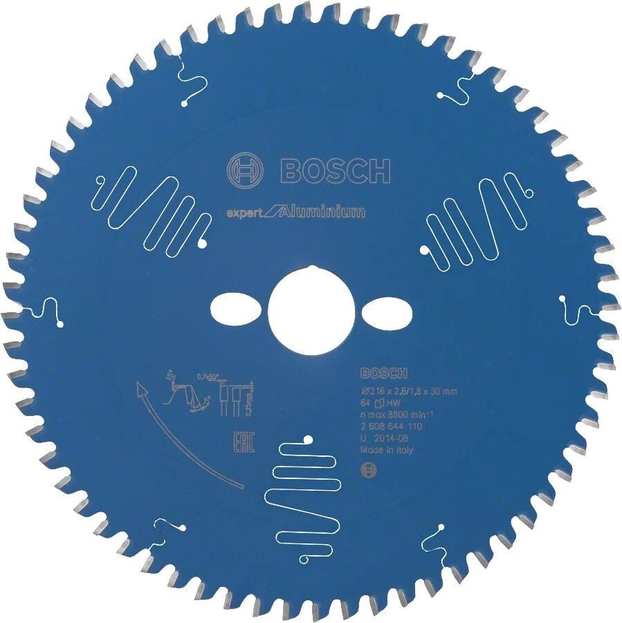 BOSCH Expert for Aluminyum 216x30x2,6 mm 64 Diş Aluminyum Elmas Daire Testere