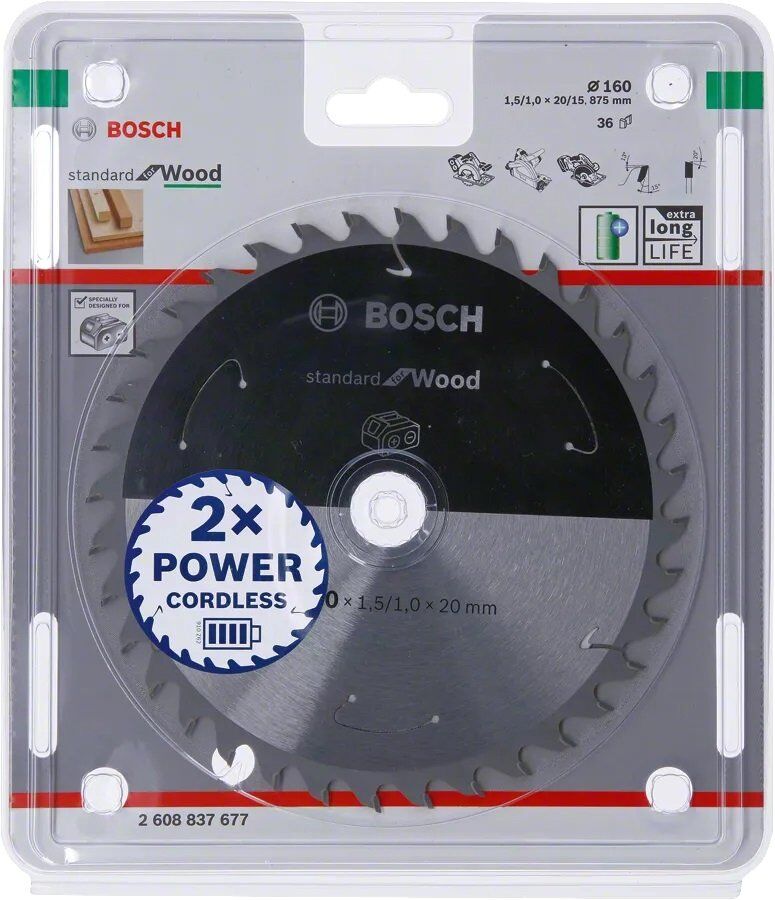 BOSCH 160x20x1,5 mm 36 Diş Ahşap Elmas Daire Testere Bıçağı