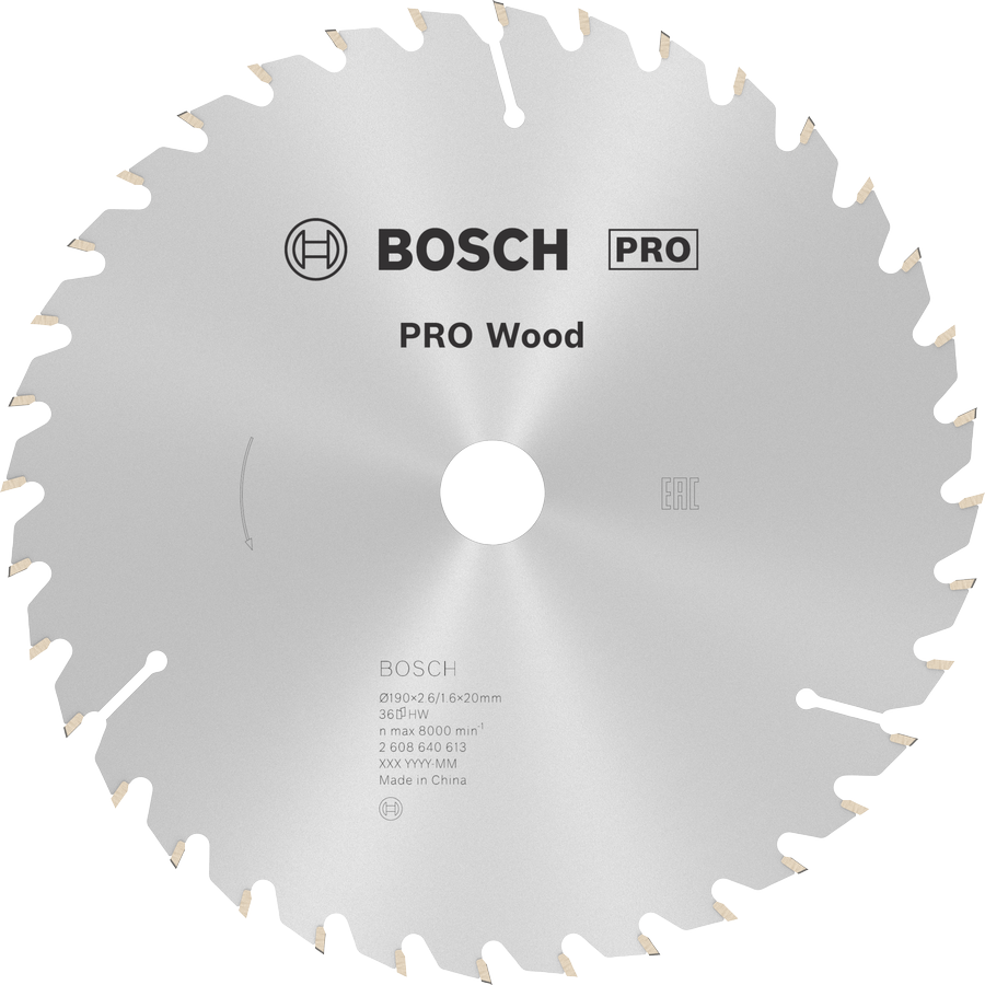 BOSCH Optiline Wood 190x20 mm 36 Diş Ahşap Daire Testere Bıçağı