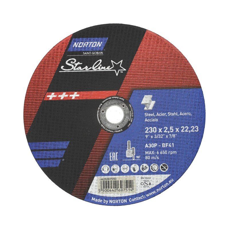 NORTON 230x2,5x22 mm Metal Kesme Taşı (Starline)