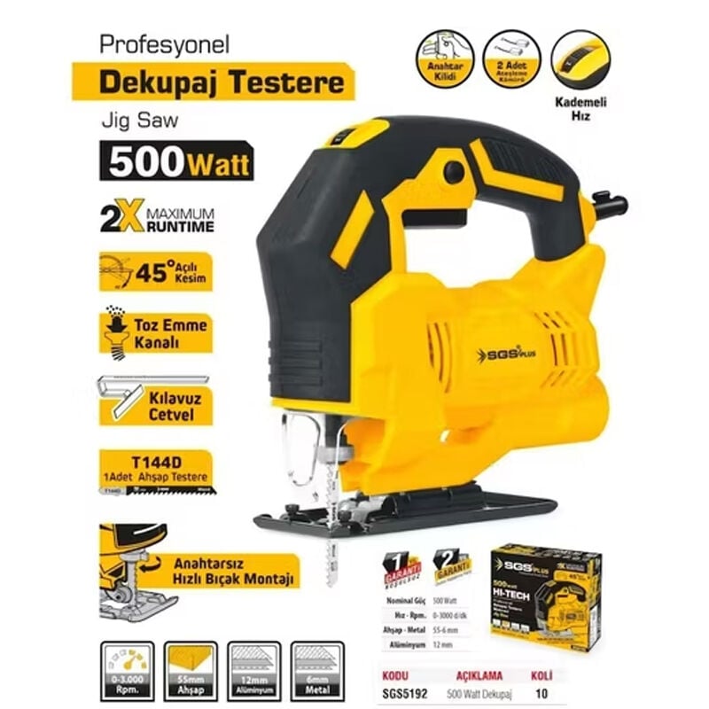 SGS 5192 500 W Profesyonel Elektrikli Dekupaj Testere