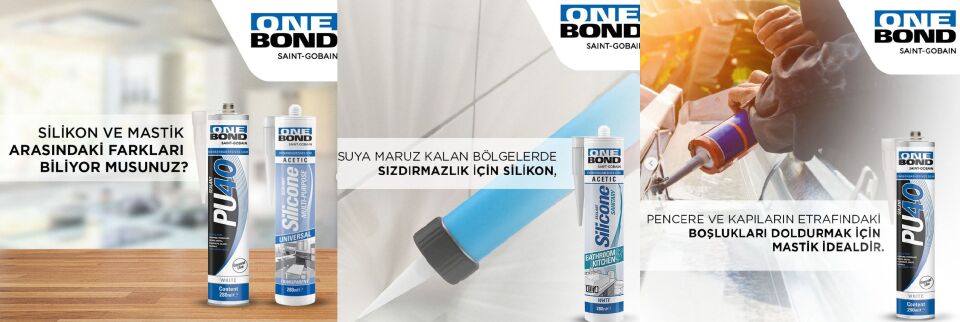 ONEBOND PU40 280 ML Siyah Poliüretan Mastik