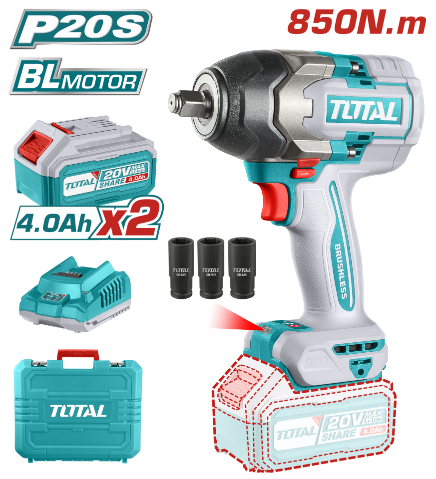 Total Li-ION Akülü Somun Sökme TIWLI2085E