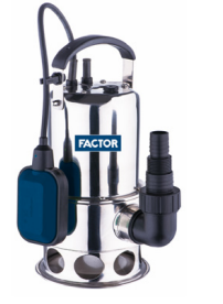 FACTOR CD900P Paslanmaz Gövdeli Temiz Su Drenaj Dalgıç Pompa 900 Watt