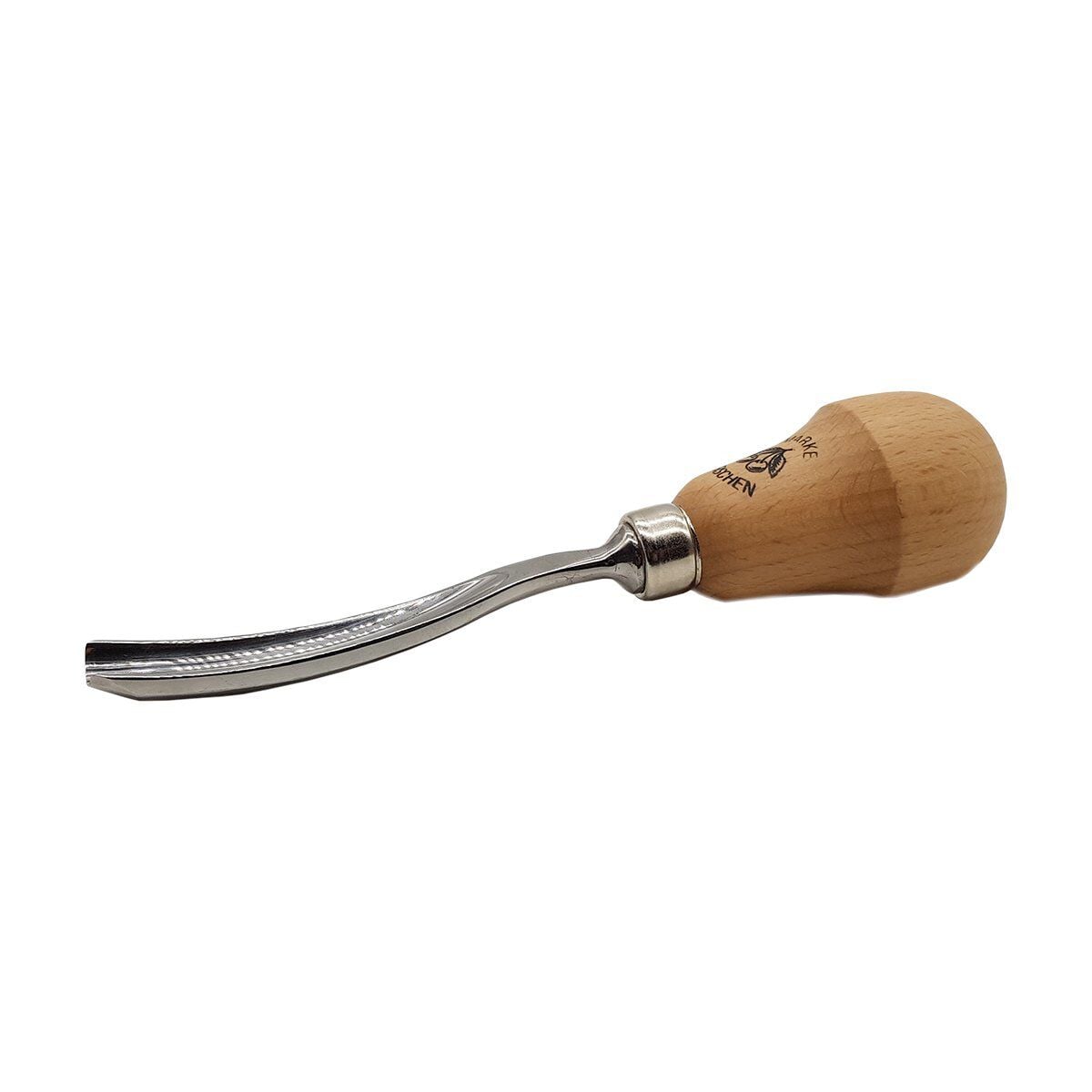 KIRSCHEN Two Cherries Bükülmüş Oluklu Ağız Avuç İçi Oyma Iskarpelası 10 mm  (Cut 8 - 5617010)