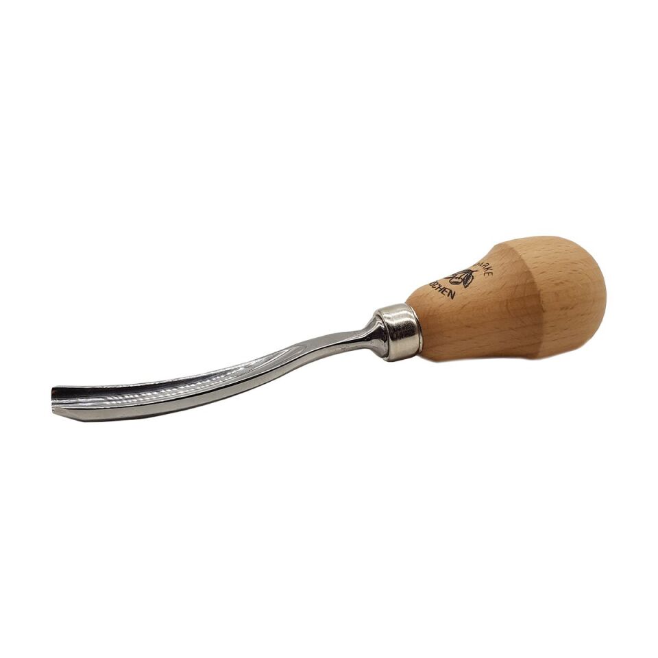 KIRSCHEN Two Cherries Bükülmüş Oluklu Ağız Avuç İçi Oyma Iskarpelası 10 mm  (Cut 8 - 5617010)