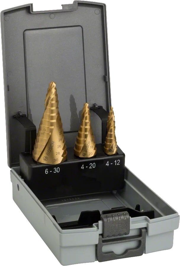 BOSCH 4-30 mm HSS-TiN Kademeli Matkap Ucu Seti 3 Parça (2608587432)