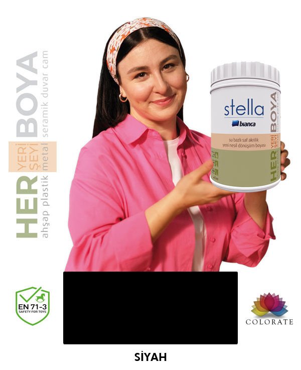 Bianca Stella Su Bazlı Boya Siyah